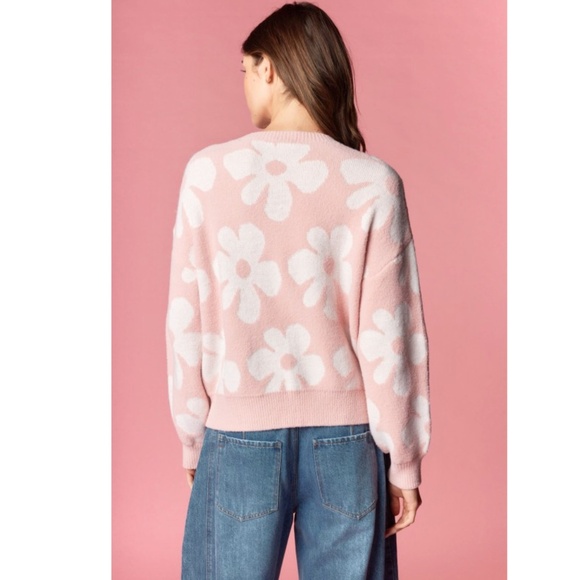 "The Lauren" Daisy Applique Knit Sweater - Picture 3 of 3